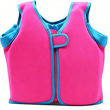 Kids Swimming Vest, Lightweight Swim Vest Flotation Aid Ideal for Boys GirlsPink,L 5-6 Years