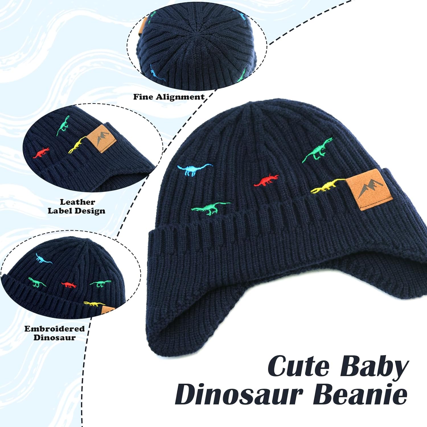 POXIMI Baby Boy Winter Hat Toddler Warm Beanie Girl Knit Hats with Earflap Kid Cute Earmuffs - Image 4