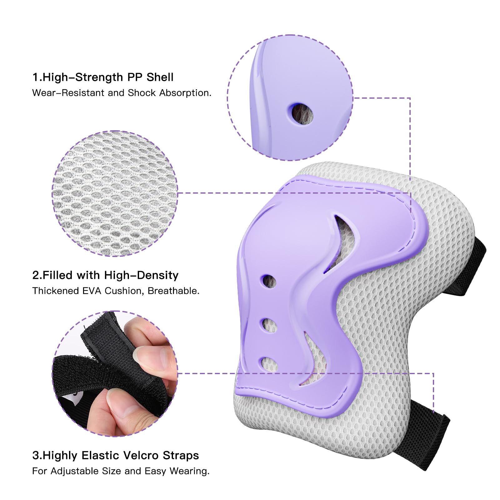 Ginocchiere per bambini, con casco, a partire dai 3 anni, set di protezioni per pattini in linea, scooter e pattini a rotelle