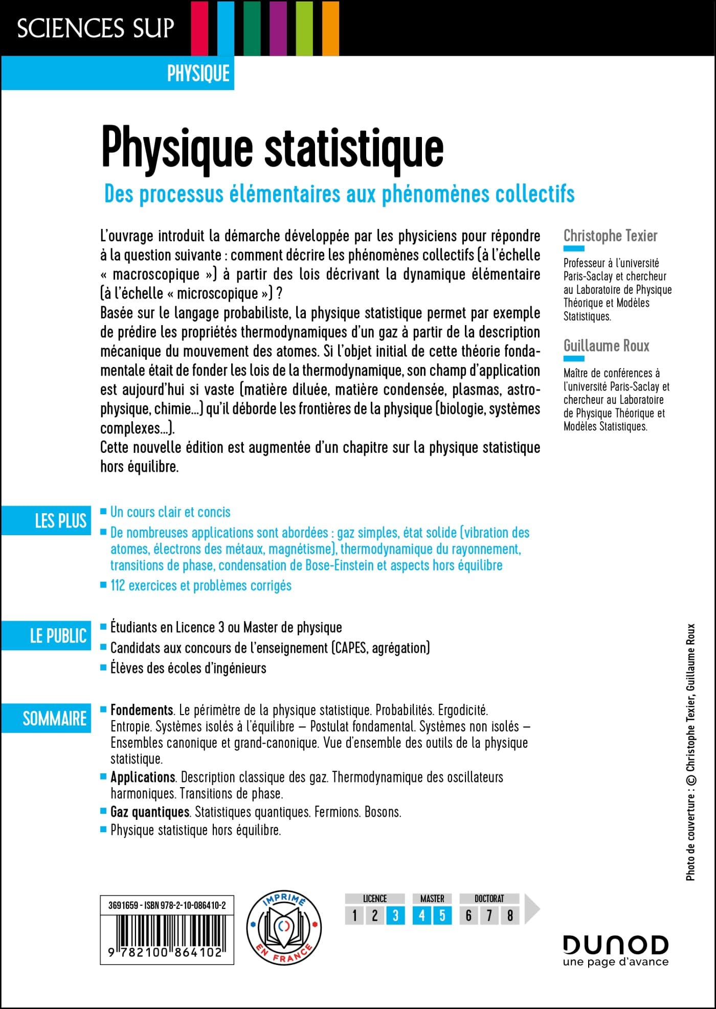 Physique statistique: Des processus élémentaires aux phénomènes collectifs