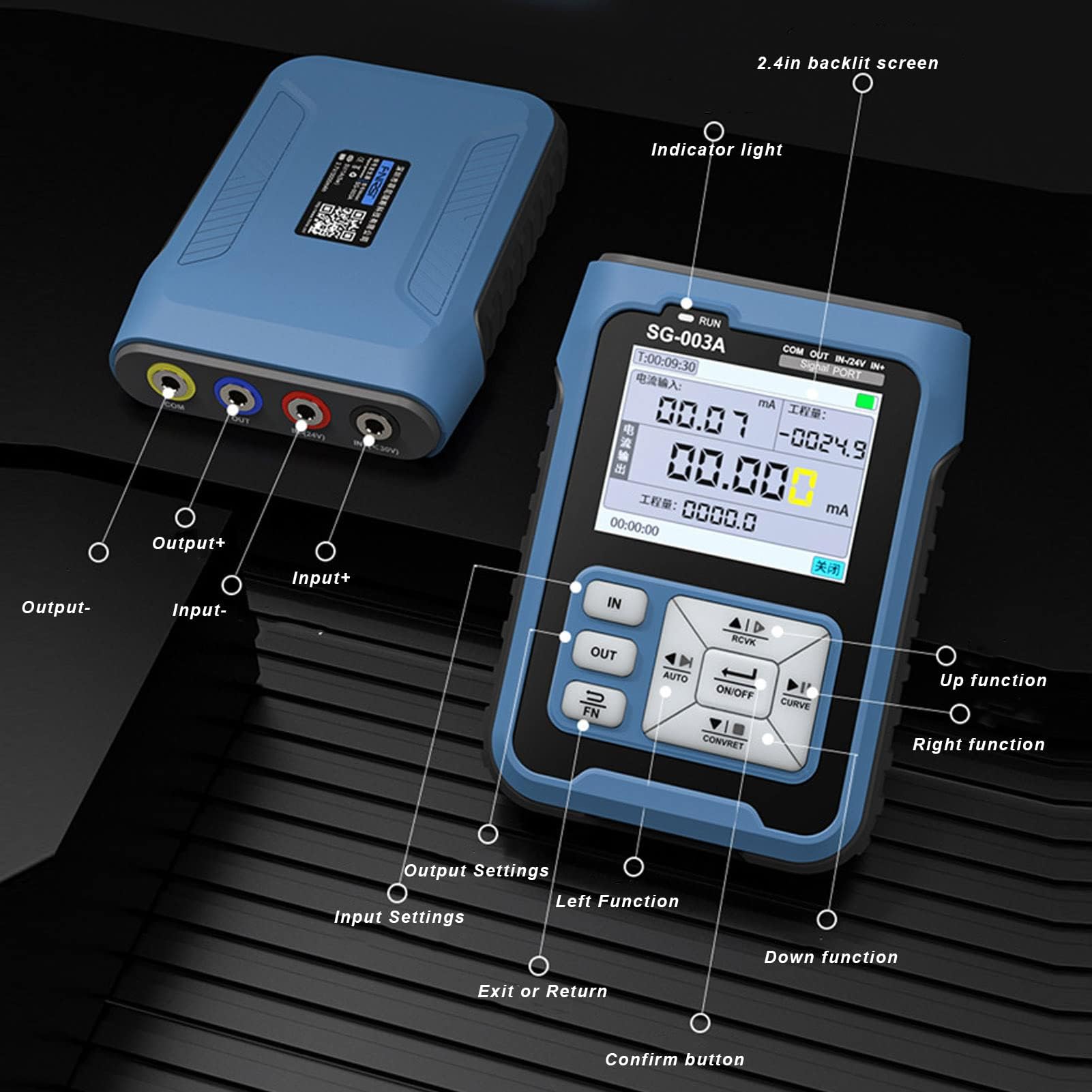 SG 003A Generatore di Sorgenti di Segnale Multifunzionale Modalità di Segnale Multiple Funzione di Uscita Automatica Display Digitale da 2,4 Pollici Generatore di Frequenza di Tensione per il Debug