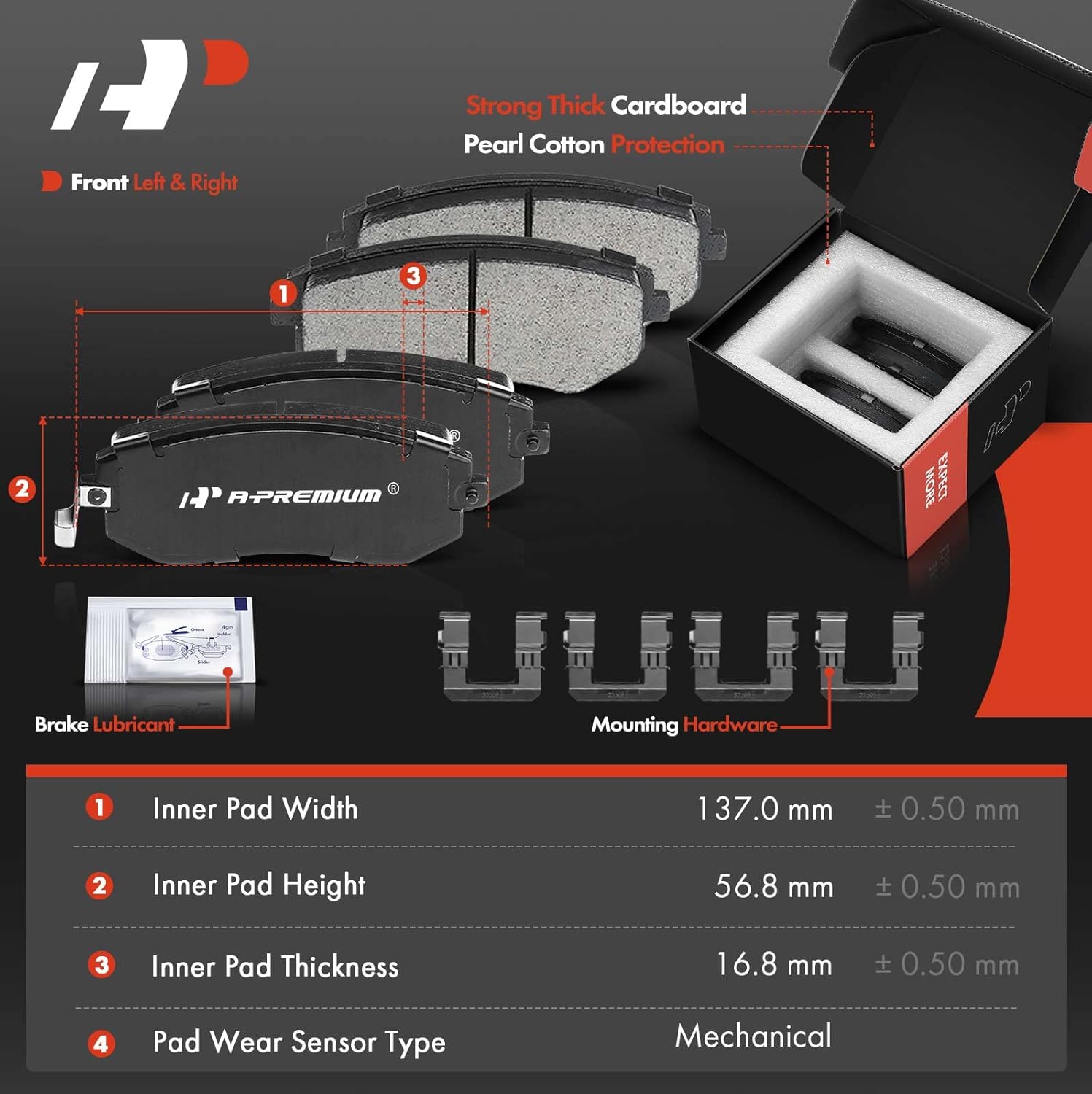 A-Premium Front Drilled and Slotted Disc Brake Rotors and Ceramic Pads Kit with Calipers Compatible with Subaru Outback 2005-2013, Forester 2009-2013, Impreza 2008-2013, Legacy, Baja 8-PC Set