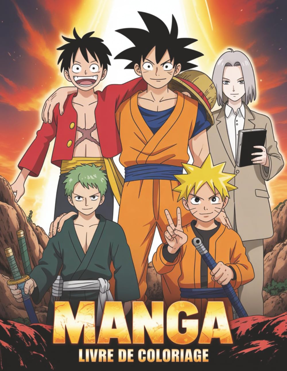 Manga livre de coloriage: Le livre parfait pour les fans de manga et d’anime | Coloriages japonais pour adolescents et adultes – détente, créativité et passion otaku