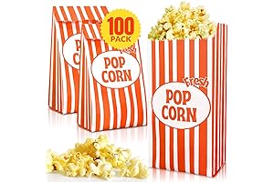 100 Pcs Popcorn Bags Party Favor Popcorn Holders Bulk Movie Night Popcorn...