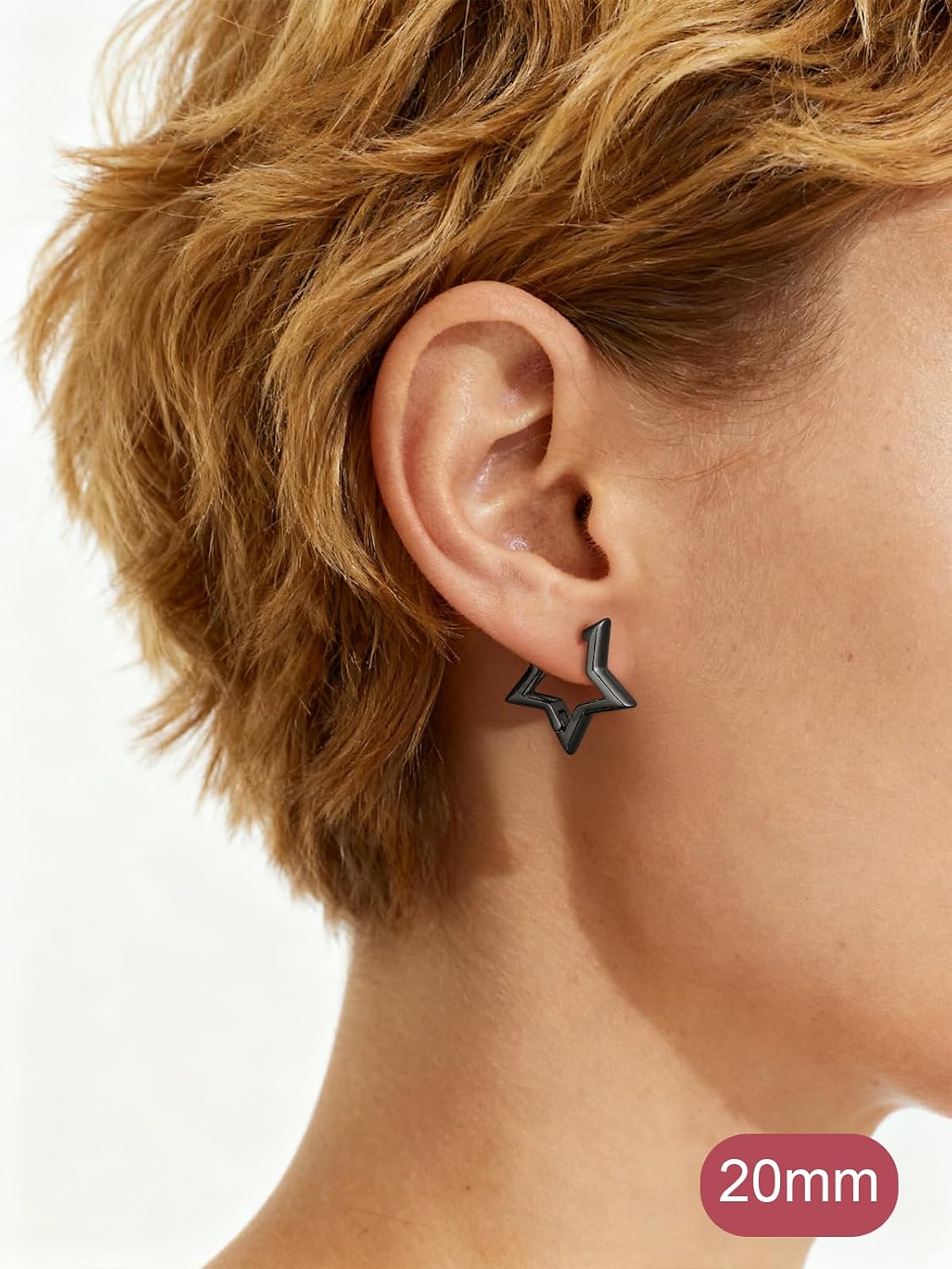 FOCALOOK Star Hoop Earrings for Women, Small & Large Star Earrings Hoops image 5