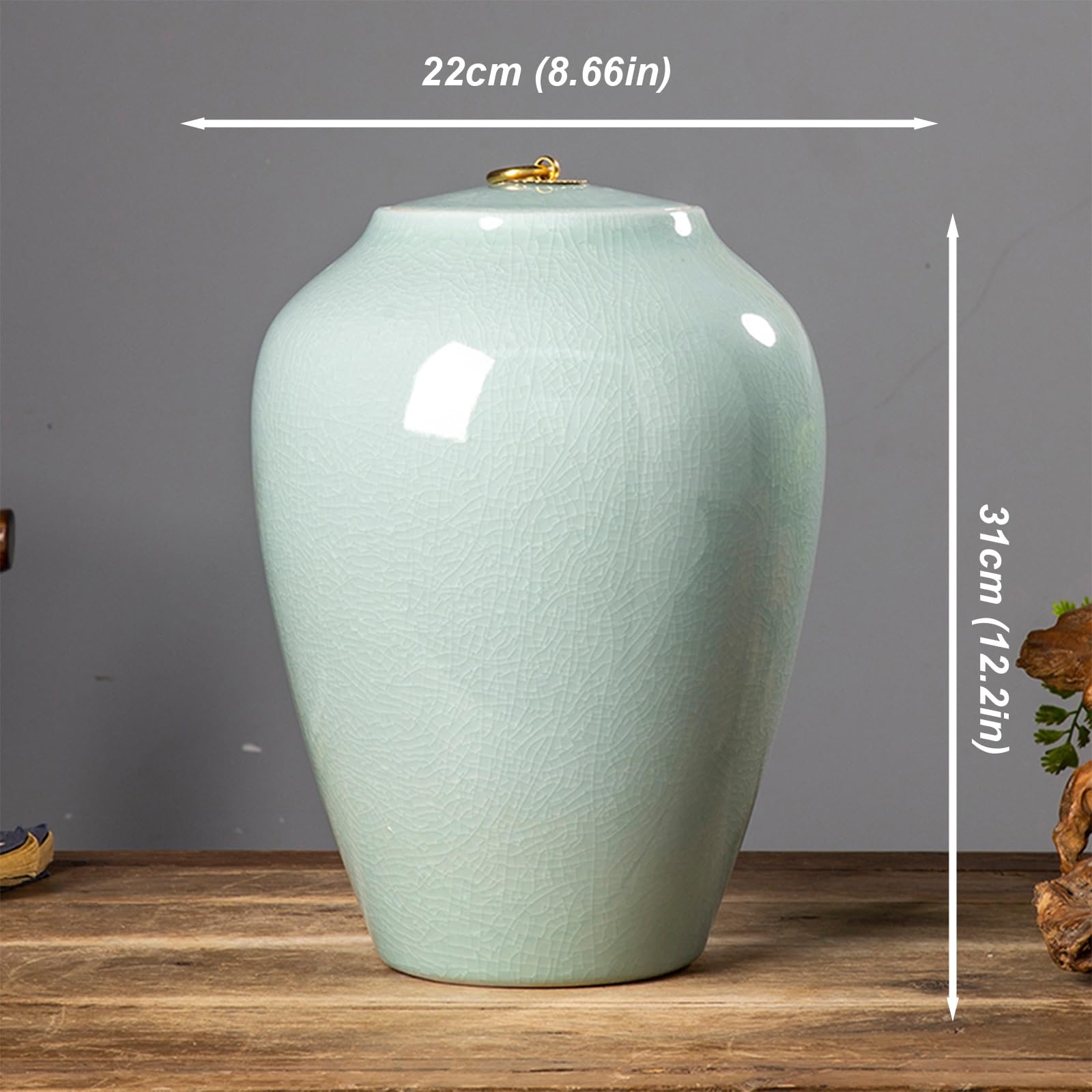 Pudełka na kawę z hermetycznymi pokrywkami, ceramiczne pudełko na herbatę do przechowywania ryżu, pojemnik na płatki śniadaniowe i ryż do kuchni, piękny wzór na powierzchni, może być używany jako