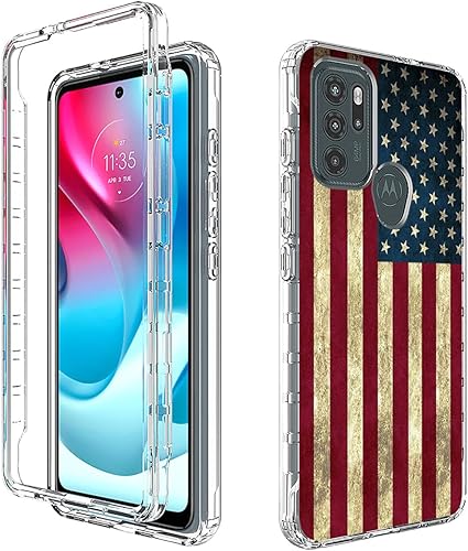 Miniatura 6 de Yodueiv Funda para Moto G60S, Motorola G60S XT2133-2 con protector de pantalla de vidrio templado, funda protectora de cuerpo completo con bonito