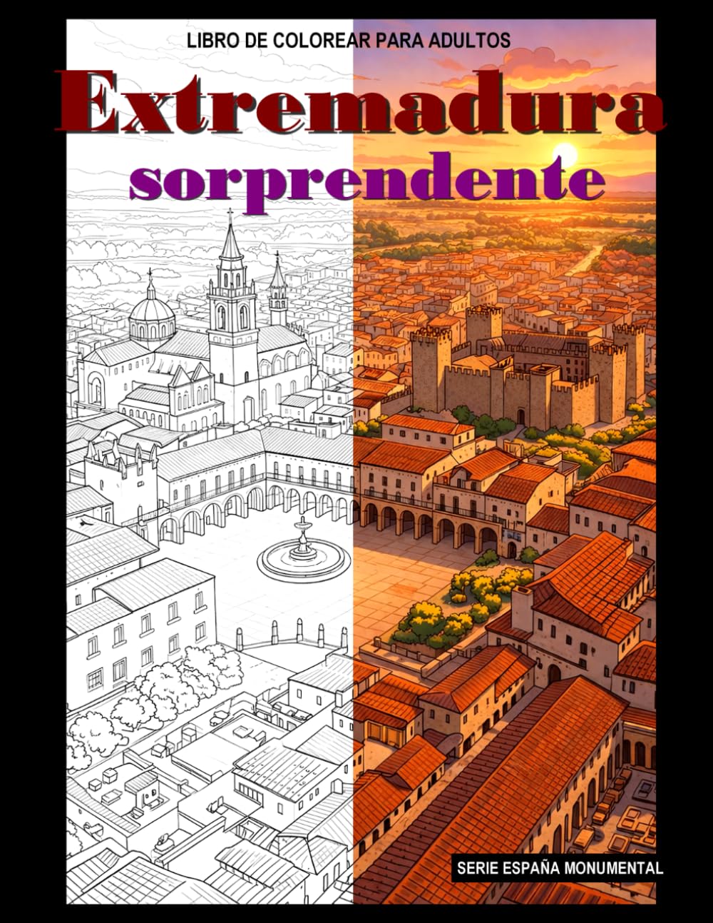 Extremadura sorprendente: Un libro para colorear (España monumental)