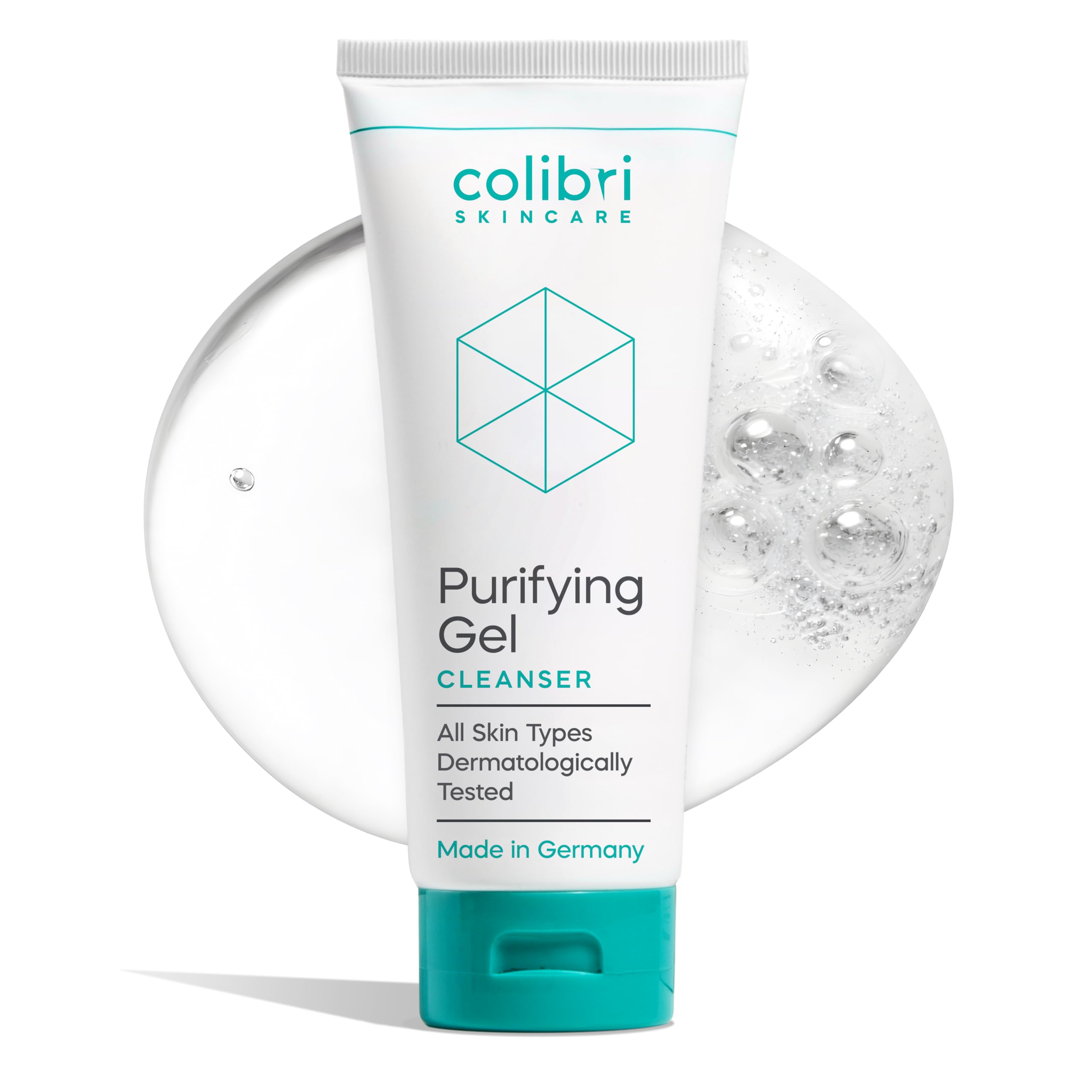 colibri skincare Purifying Gel Cleanser 200ml - bekannt aus TikTok und Instagram - Waschgel für das Gesicht mit Salicylsäure (BHA) für eine intensive, porentiefe Gesichtsreinigung - Made in Germany