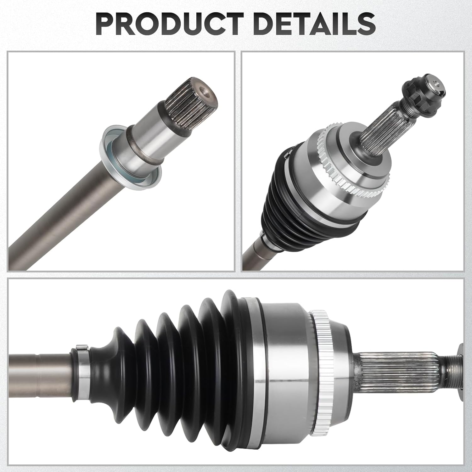 NEW Front CV Axle Shaft Assembly fits for Toyota Camry 2002-2009 2.4L (Not for Hybrid), for Highlander 2001-2007 2.4L FWD, for Solara 2004-2008 2.4L, Left & Right Front, Driver & Passenger side, 2PCS