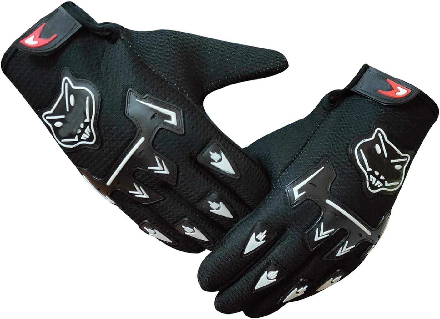 KANDID Motorcycle Gloves Full Finger Outdoor Sports Racing Gloves for Men -Black (L)