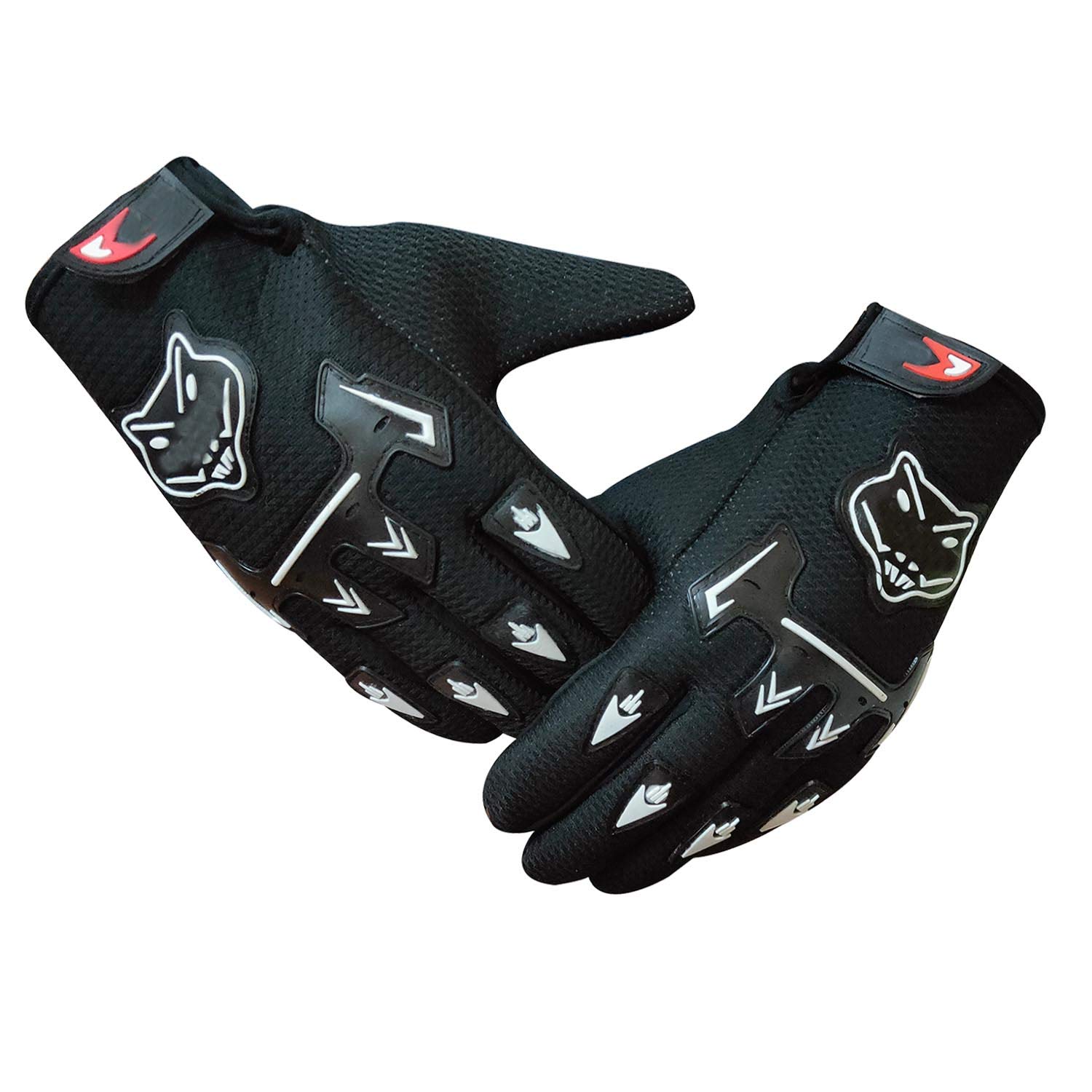 KANDID Motorcycle Gloves Full Finger Outdoor Sports Racing Gloves for Men -Black (L)
