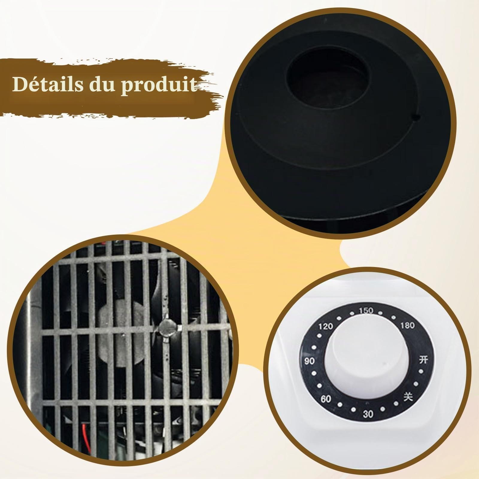 F Fityle Sèche-Linge Portable avec Fonction de Minuterie 900 W, Appareil de Séchage Électrique Compact et Silencieux, Séchoir Électrique Miniature Léger pour Appartement et Maison