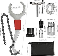 Vista 6 de Kit de herramientas para bicicleta, 10 piezas de herramientas profesionales de reparación de bicicletas para bicicleta de montaña con extractor