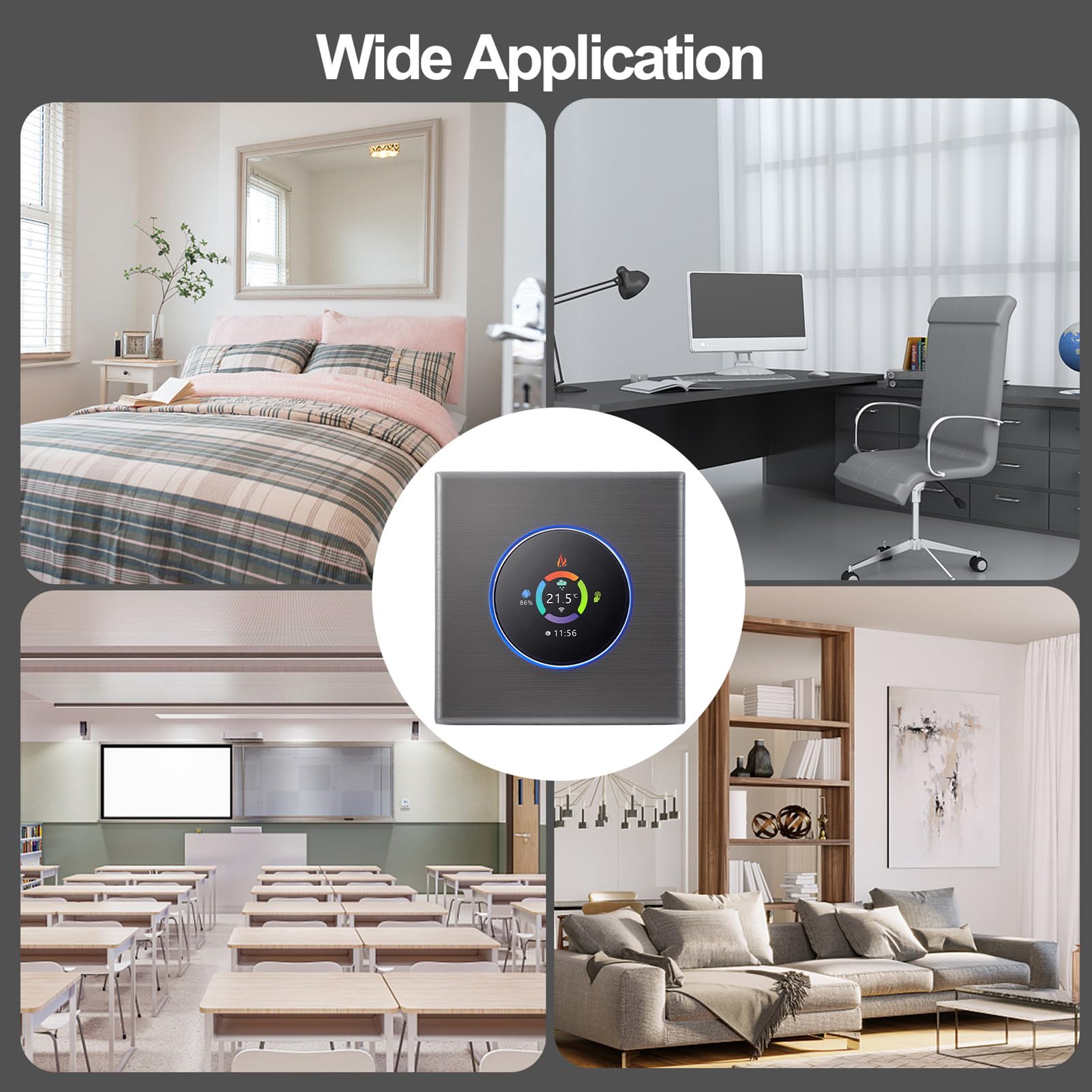 WIFI Smart Thermostat, Kontrola Głosu Kompatybilna z ALE XA i Goo Gle Home, Pilotem Aplikacji Smartfona, do Udostępniania Rodziny (Ogrzewanie wody)