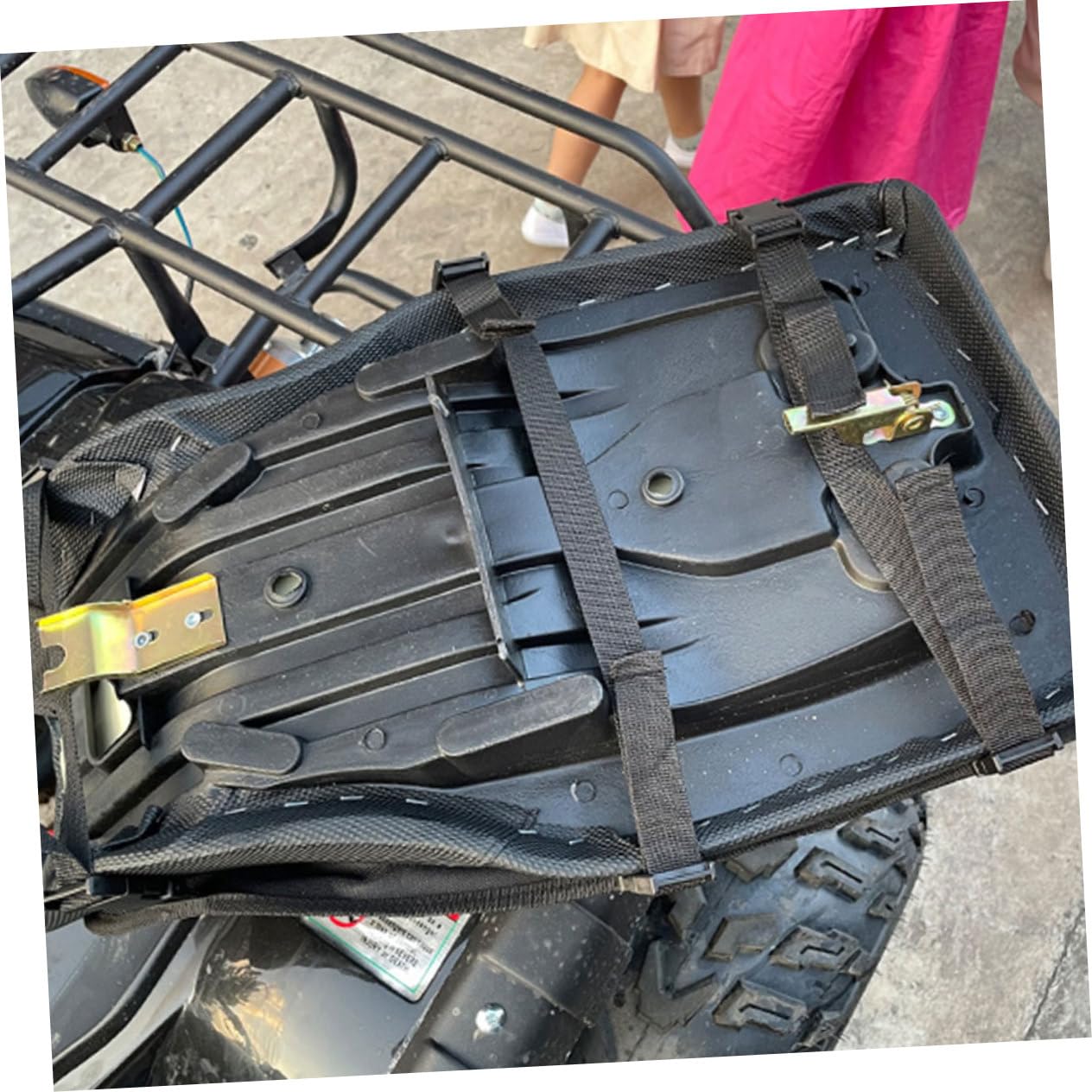 Gatuida Motorradsitzpolster Schwarz PVC Atmungsaktiv für Motorrad und ATV | Ersatz Atv Modifikationskissen, Bequem und Luftdurchlässig, Passgenau für Beach Bike