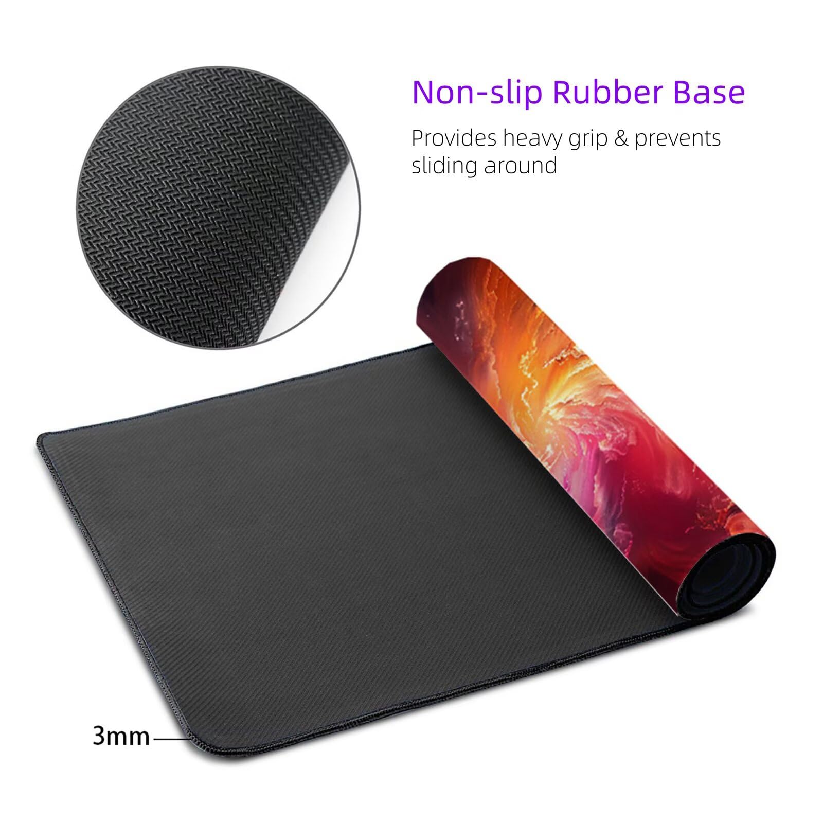 Alfombrilla Ratón Color Alfombrilla Escritorio Abstracto Mouse Pad Gaming Duradera, Mouse Pad Grande Gaming Mejora Precisión y La Velocidad, Desk Mat para Jugadores, PC, Oficina 1600x800x3mm Y2-211