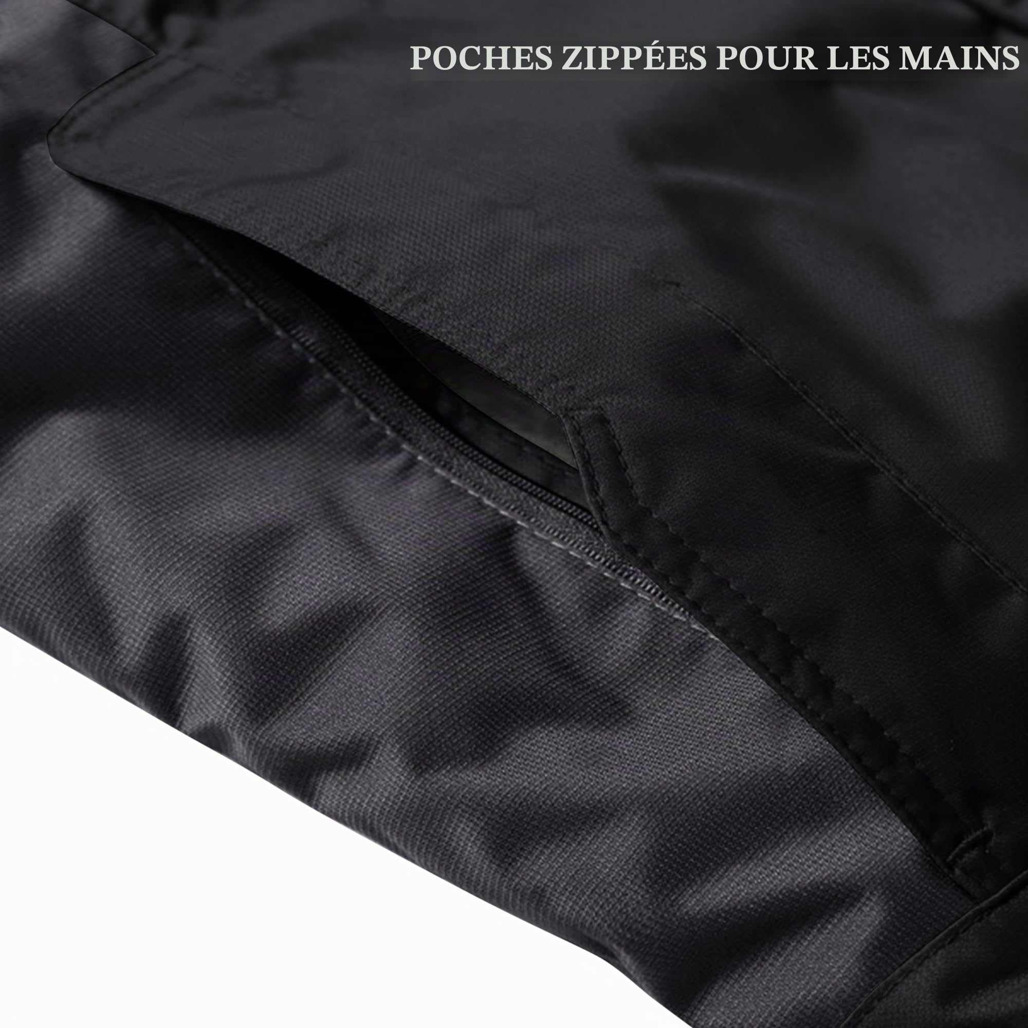 KEFITEVD Veste de Ski d'hiver Imperméable pour Homme Polaire Snowboard Vestes Pêche Randonnée Manteau avec Capuche Amovible