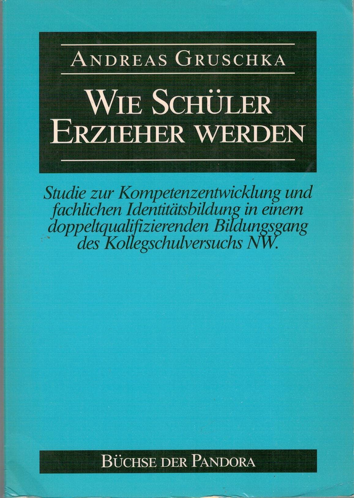 Wie Schüler Erzieher werden: Studie zur Kompetenzentwicklung und fachlichen Identitätsbildung in einem doppelqualifizierenden Bildungsgang des Kollegschulversuchs Nordrhein-Westfalens