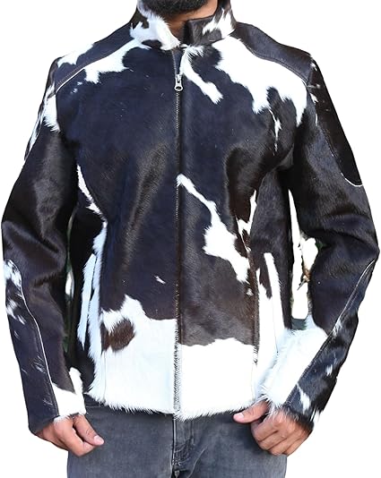 Generic Cowhide Jacket for Men's Natural Hair on Leather Jacket