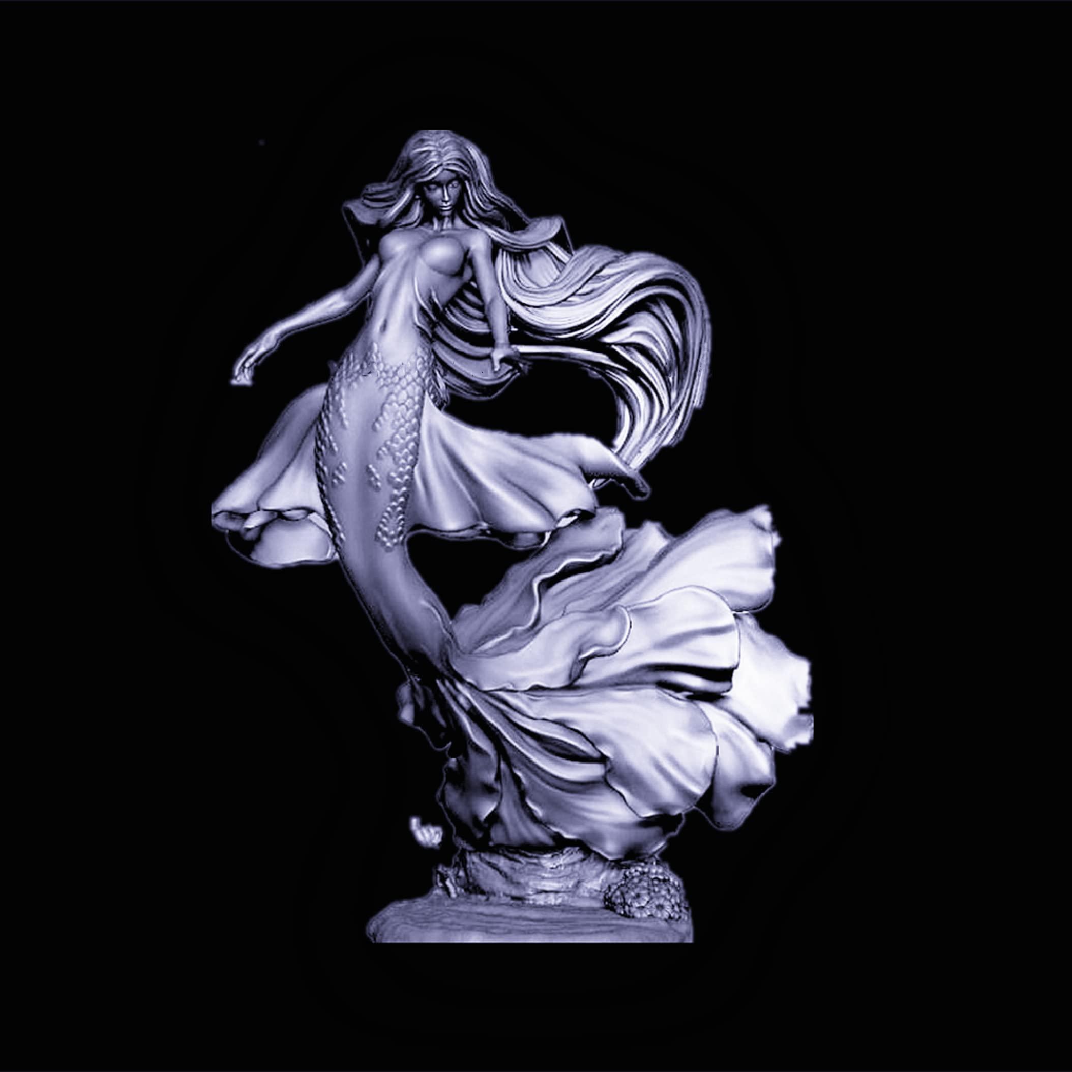 1/24 Ancient Deep Sea Female Warrior Resin Model Kit Unpainted and Unassembled Miniature Figure //Pj1-89 Ahowse