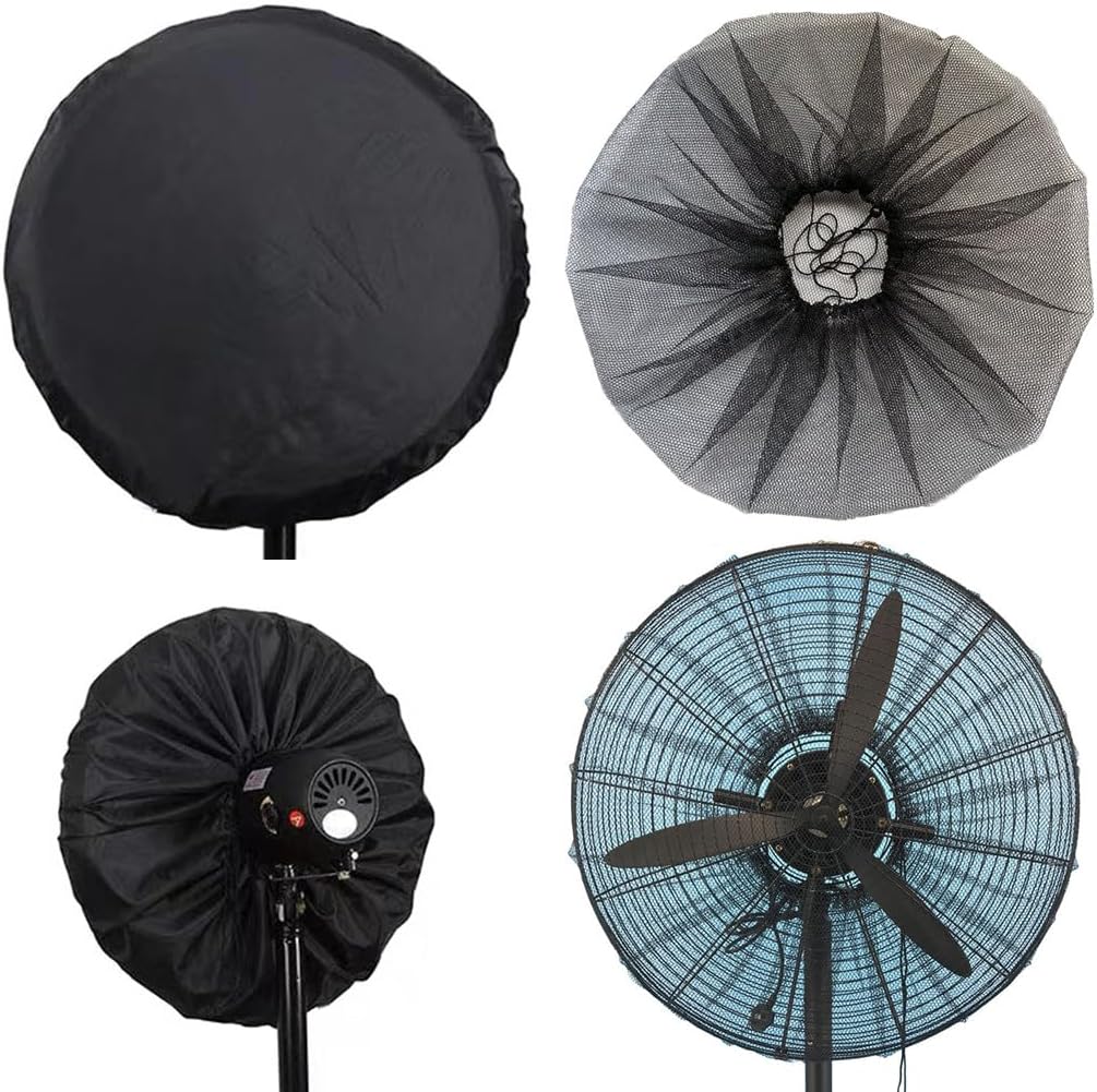 Dustproof Waterproof Fan Cover and Net Mesh Cover Bundle for 20" Pedestal Fan or 20 inch Oscillating Wall Mounted Fans
