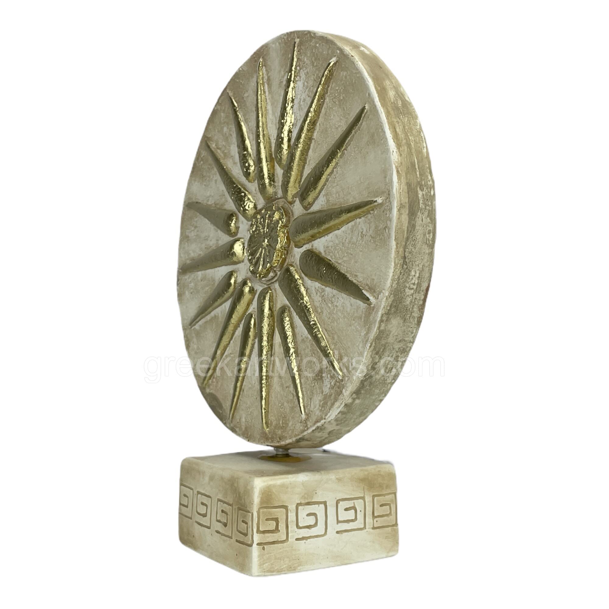 Vergina Soleil Macédonien Étoile et Alexander le grand buste de monnaie en pierre