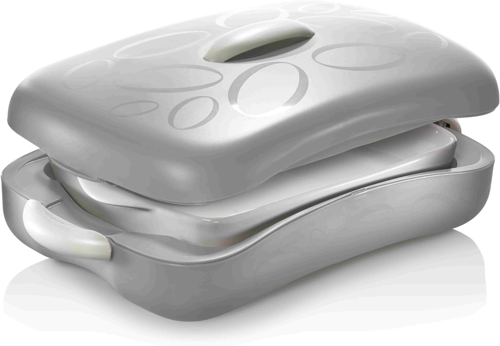 ENJOY* RECTANGULAR INSULATED FOOD SERVER WITH OVENPROOF DISH "TUTTOCALDO" 2,5 L - GREY