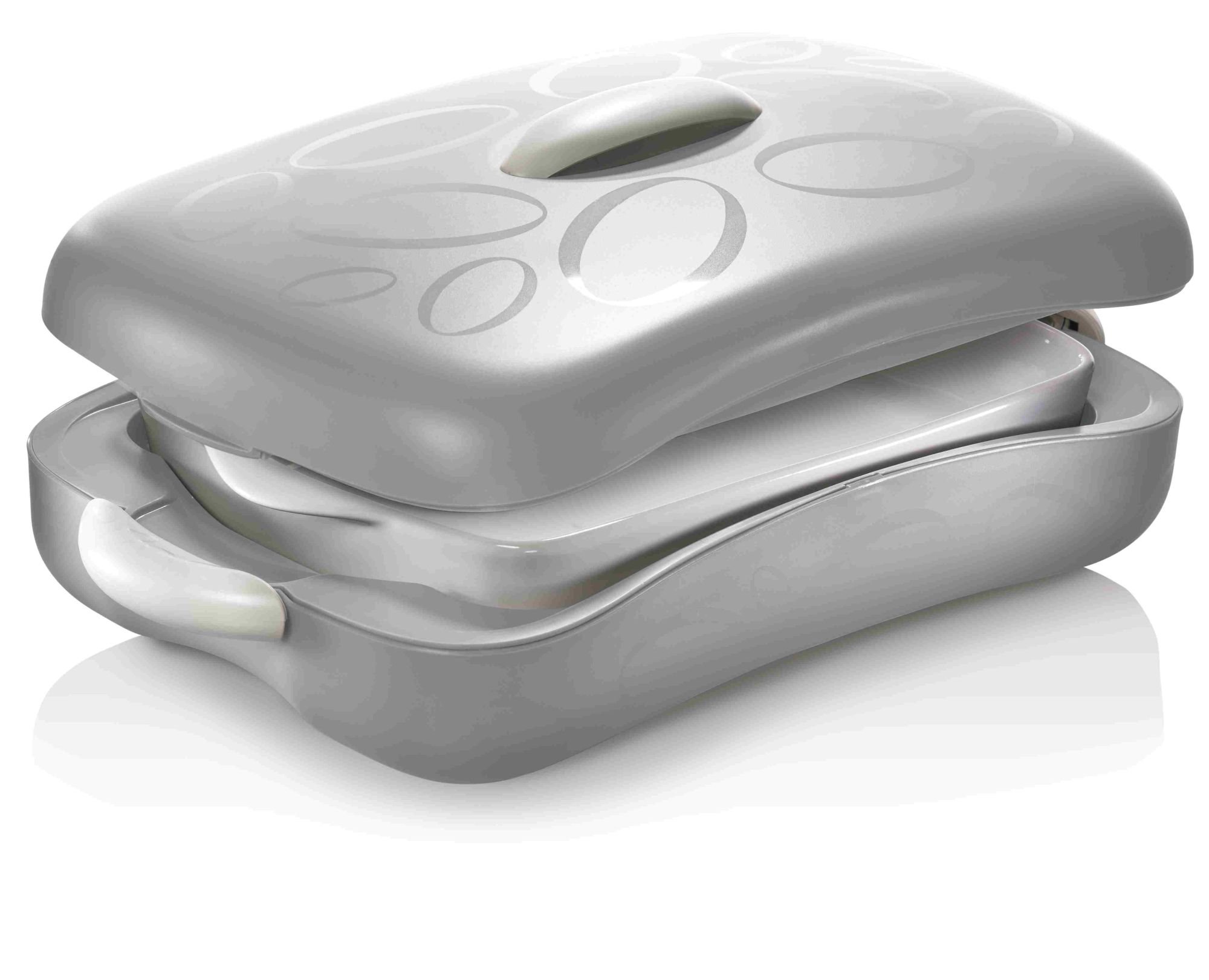 ENJOY* RECTANGULAR INSULATED FOOD SERVER WITH OVENPROOF DISH "TUTTOCALDO" 2,5 L - GREY