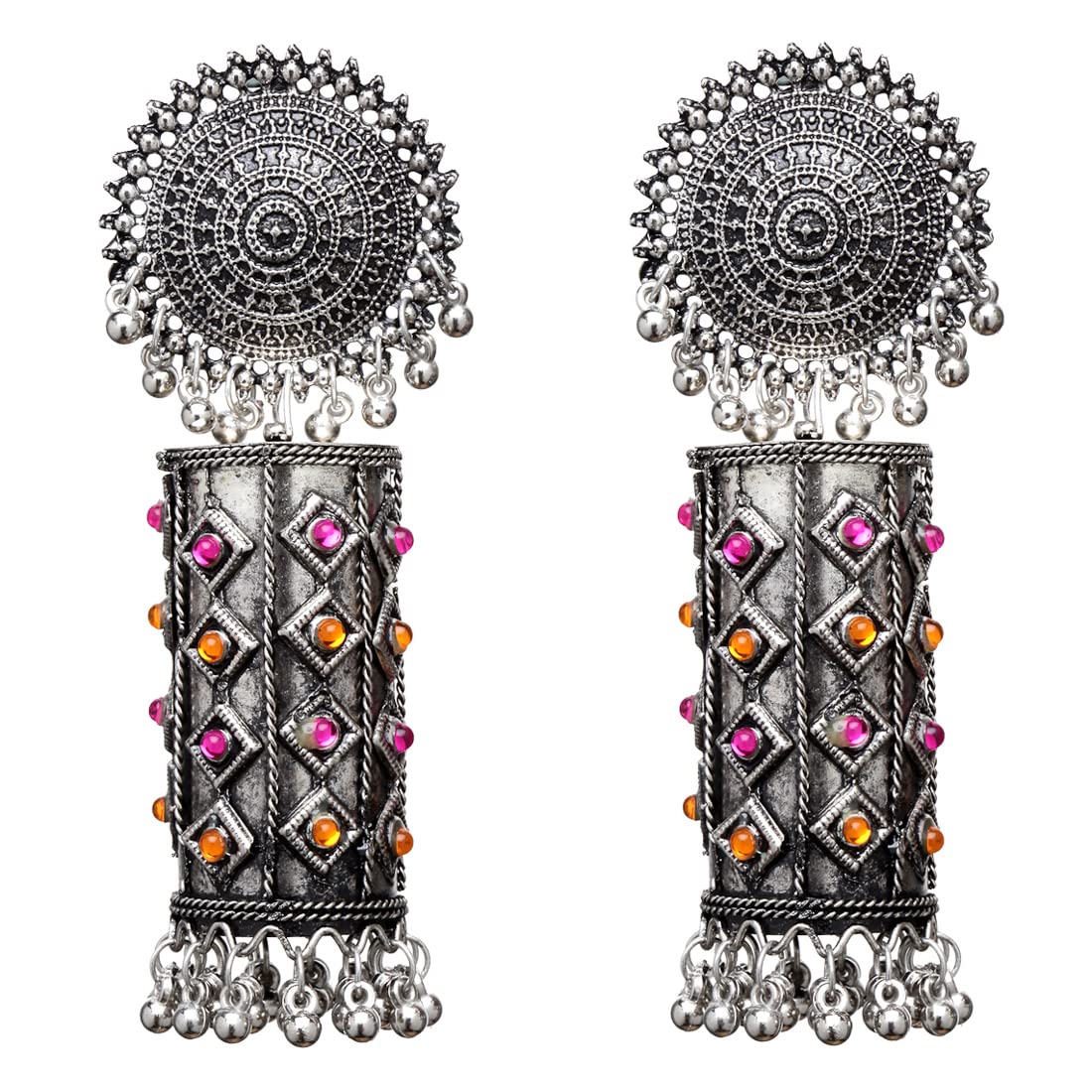 Shining Diva Fashion Latest Stylish Oxidised Long Earrings for Women and Girls (13183er) (B0B9L439V5) Amazon Price History, Amazon Price Tracker