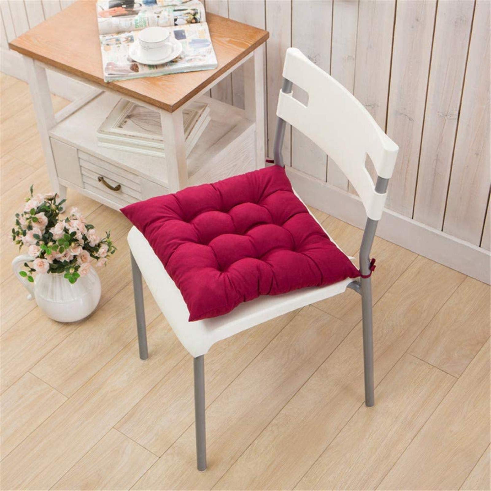 Lot de 2 coussins épais de chaise intérieur extérieur avec attaches pour banc