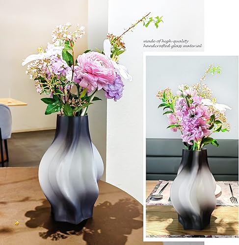 Miniatura 4 de Jarrón moderno de cristal para decoración del hogar, diseño de boca hexagonal, elegante jarrón blanco para centros de mesa, sala de estar,