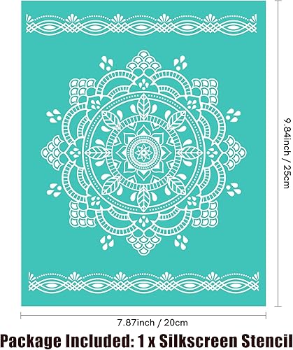 Miniatura 2 de Briartw Datura - Plantilla de serigrafía autoadhesiva, reutilizable, impresión de serigrafía, sentimientos florales para decoración del hogar,