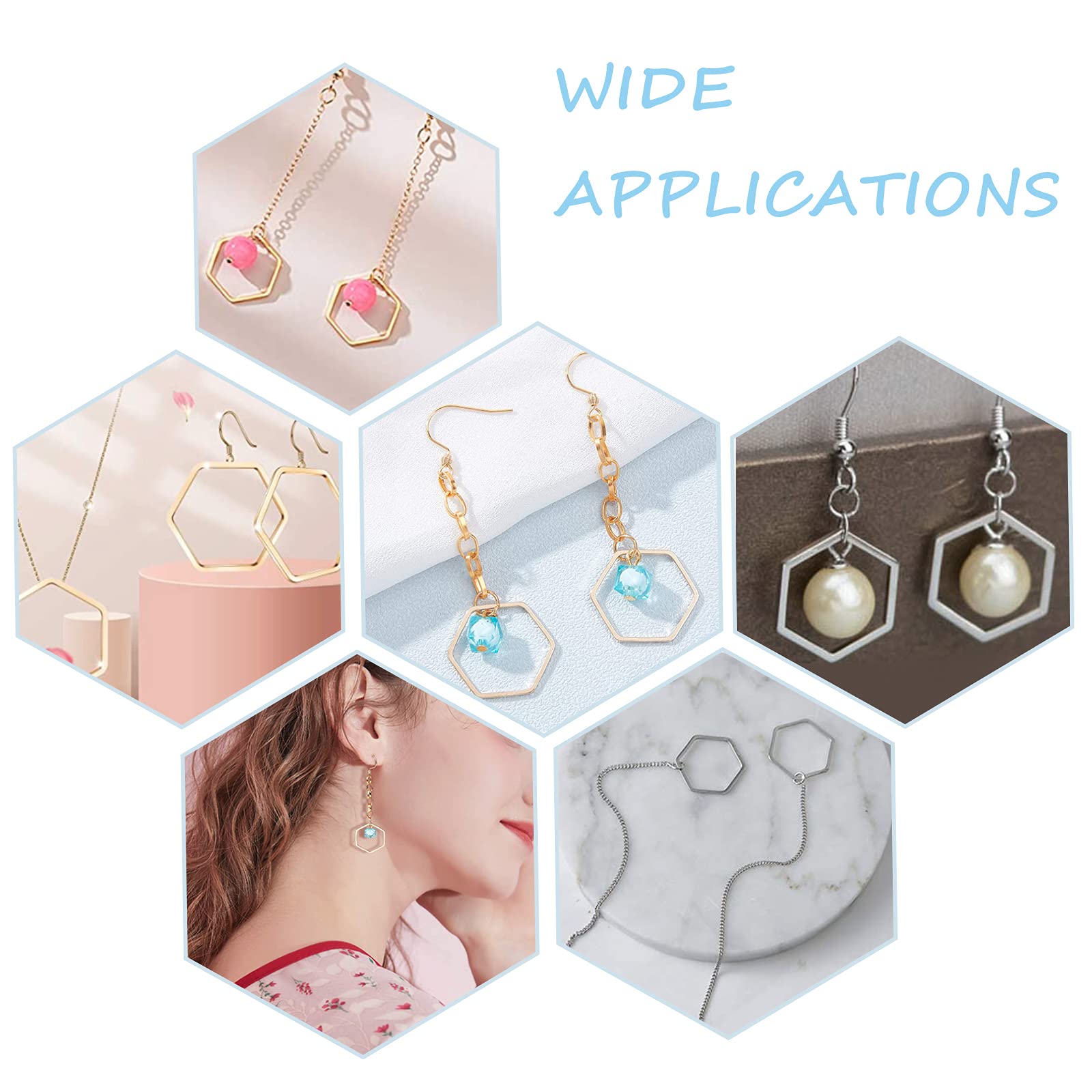 50 Pz Connettori A In Acciaio Per Gioielli Fai Da Te On - Foto 12