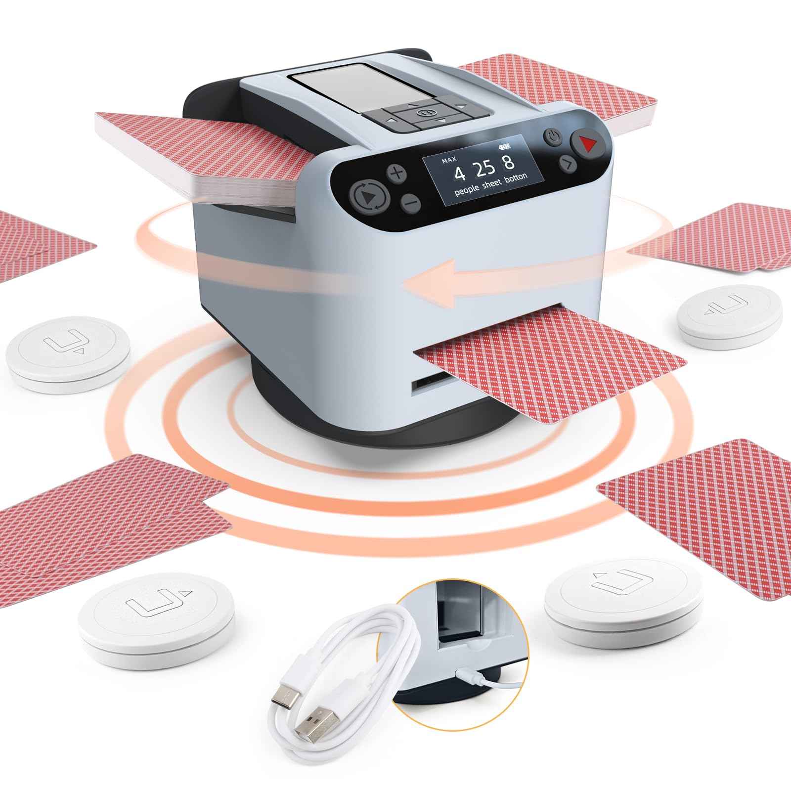 Amazon | HBIHGHHONG 自動カードシャッフルとディーラー 360度