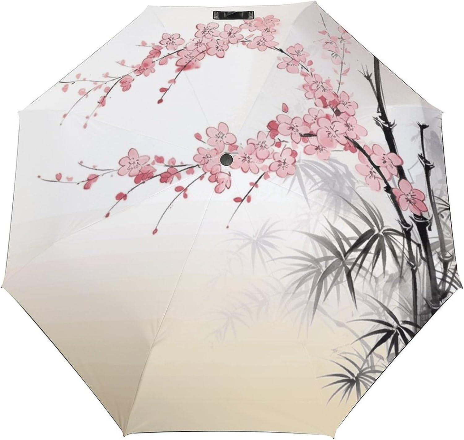 Windproof Travel Umbrella Cherry Blossoms Tree Zen Folding Small Sun Umbrella Lightweight Small And Compact Suit for Pocket