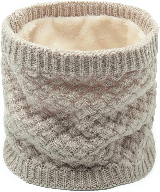 yoofun Neck Warmer, Thermal Snoods Thick Winter Knitted Circle Scarf for Cycling Motocycle Sports for Women Men