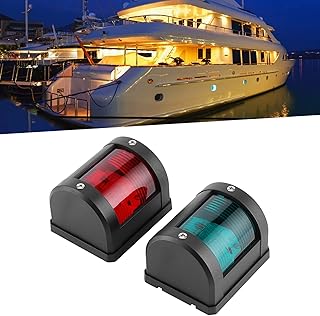 Navigation Signal Light, IP66 Red Green LED Navigation Warning Light, Marine Navigation Light Signal Lamp, LED Boat Lamp for Marine Boat Yacht 12V