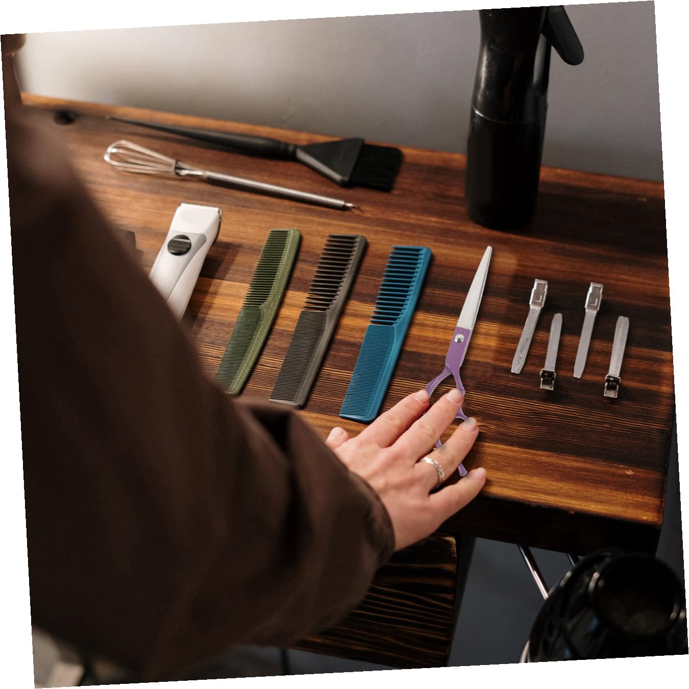 WOONEKY Tijeras Para Cortar El Pelo Profesionales De Acero Inoxidable Tijeras De Peluquero Para Salón De Peluquería Para Uso Diario