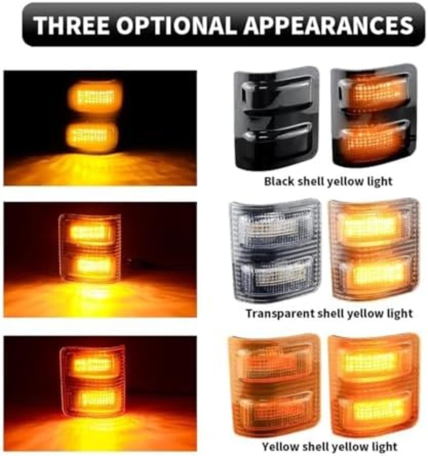 Lampka kontrolna w lusterku bocznym, dla F250, dla F350, dla F450, dla ford F550, dla Super, dla Duty 2008-2013-2016 1 para świateł obrysowych LED Lampa tylna (2pcs Smoke Lens)