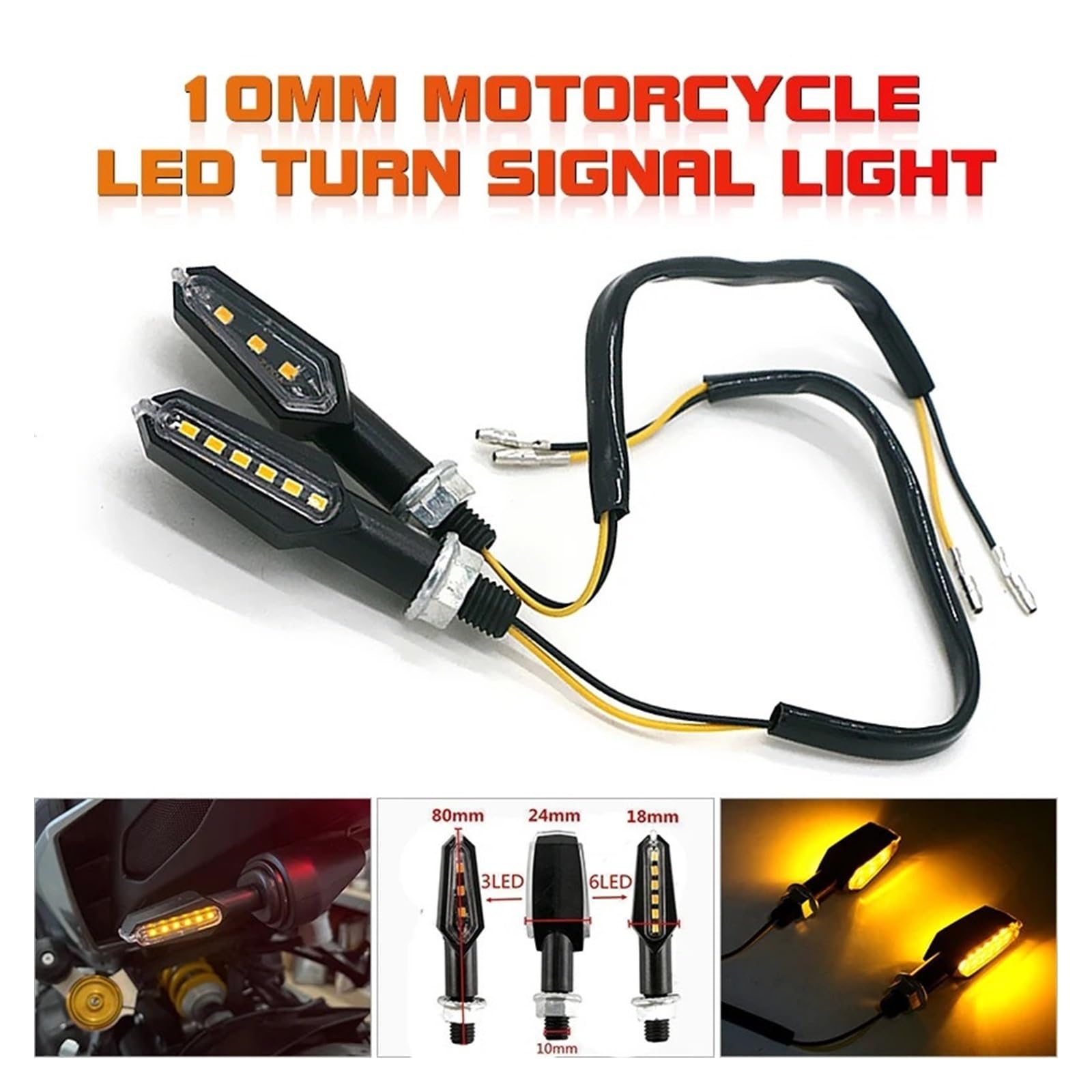 Indicatori di direzione a LED LED luminosi per moto Indicatoris Motos