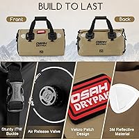 Vista 3 de Waterproof Duffel Bag - Motorcycle Dry Bag Tail Bag with Large Storage Space, Waterproof Luggage Duffle Bags with Outer Mesh Zipper Pocket for