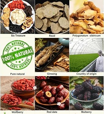 Sip Into Nature With Every Cup Of Ginseng Six Treasure Tea, Kidney Tea Formula Ginseng Eight TreasuresTea, Natural Liver And Kidney Care Pure Chinese Herbal Medicine Five Treasure Teas (2)