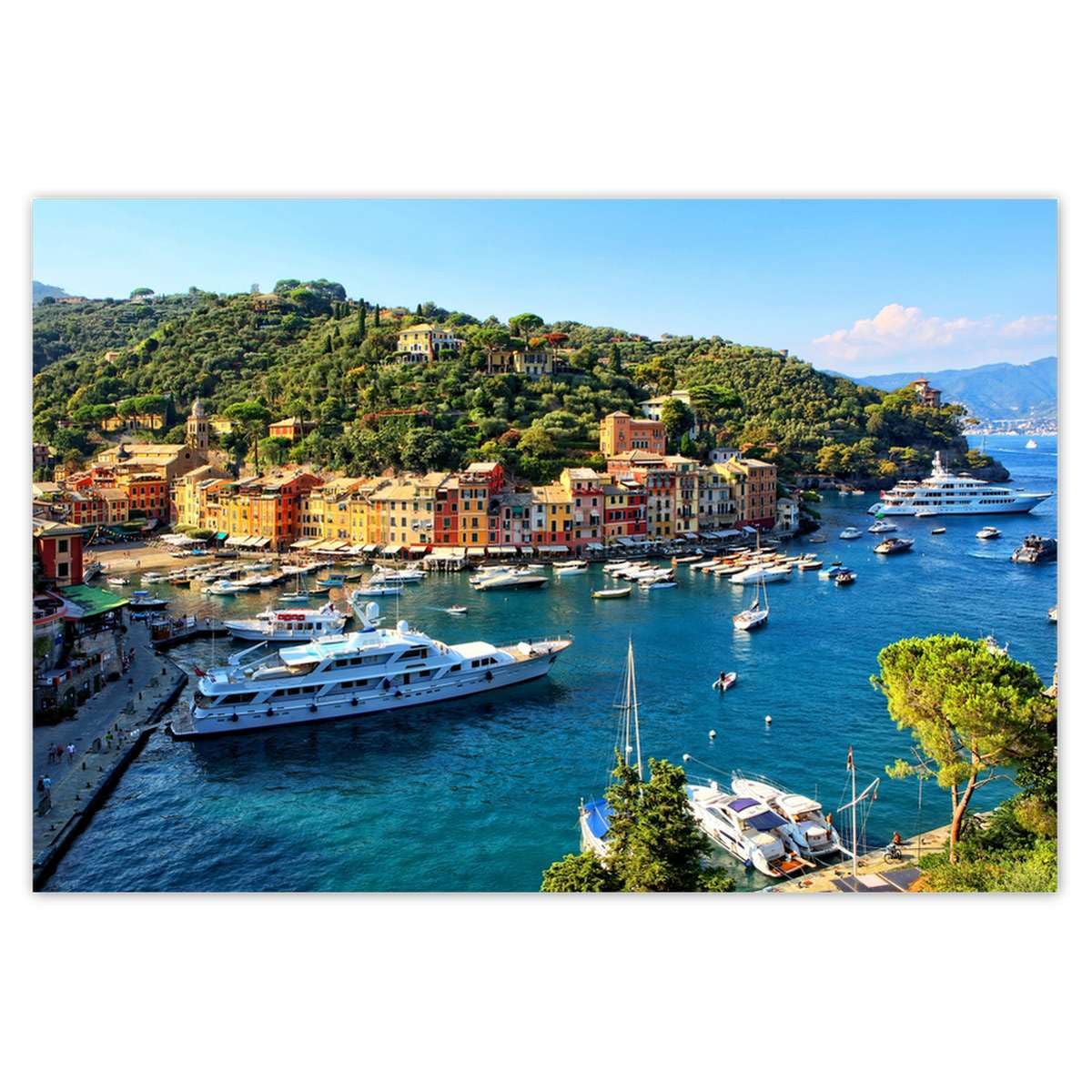 Stickers muraux yachts en Ligurie Italie WTD H10745M_NS1DB format xxl 155x105 cm