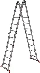 Escada SUPER Articulada Multifuncional 20 DEGRAUS Alumínio 13 posições Botafogo Lar e Lazer