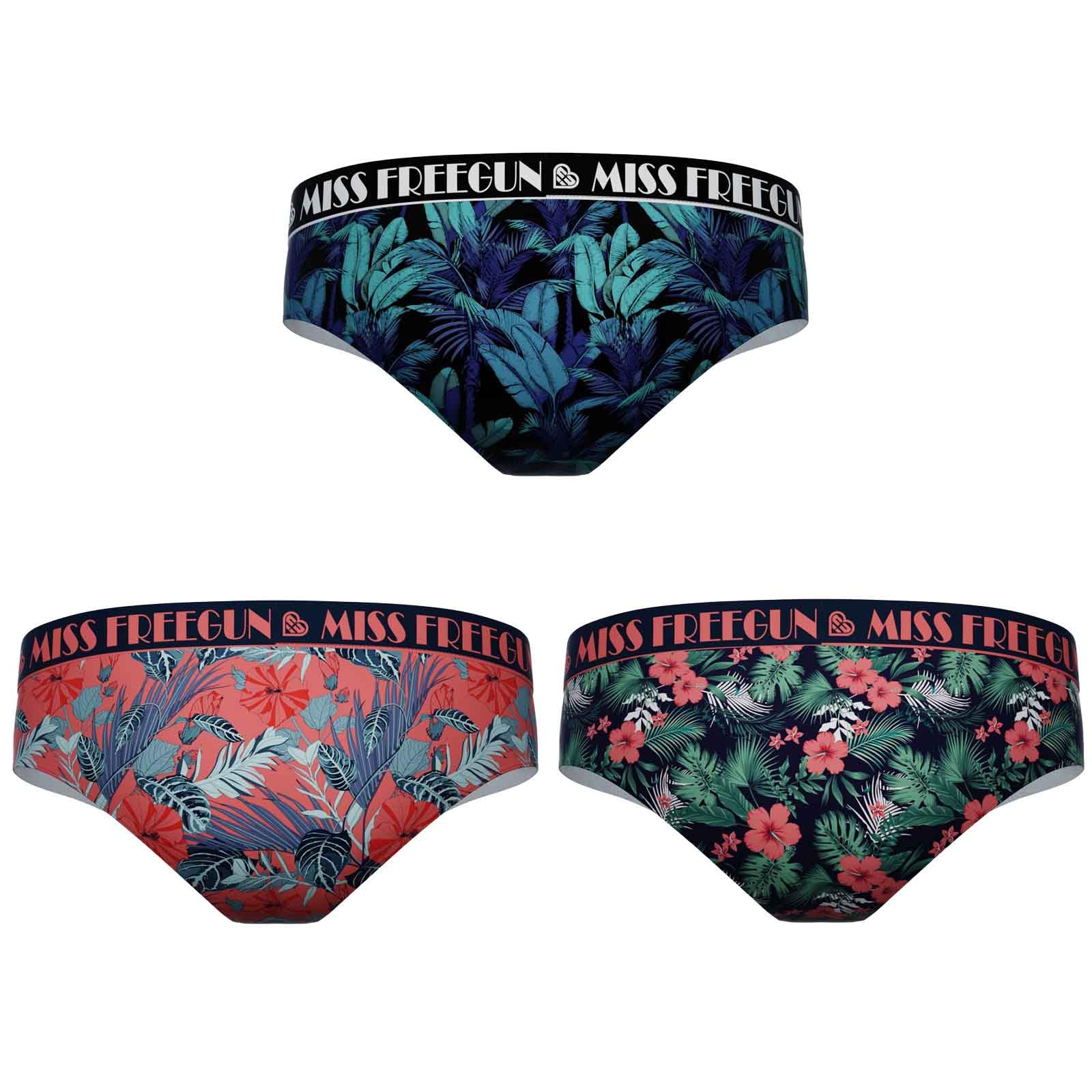 FREEGUN Lot de 3 Boxers Coton Femme