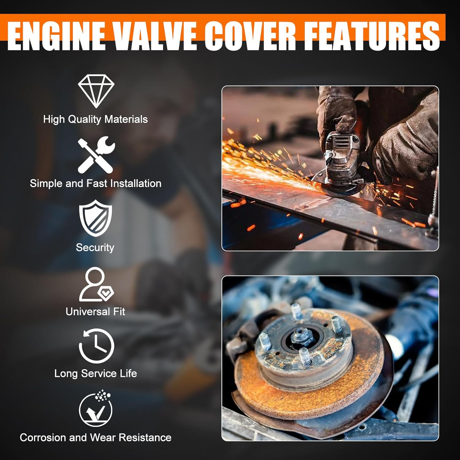 Engine Valve Cover Fit for 2015-2020 Hyundai Sonata/Santa Fe/Santa Fe Sport/Kia Optima Sorento 2.0L 2.4L, Relace 22400-2GGB0 224002GGB0