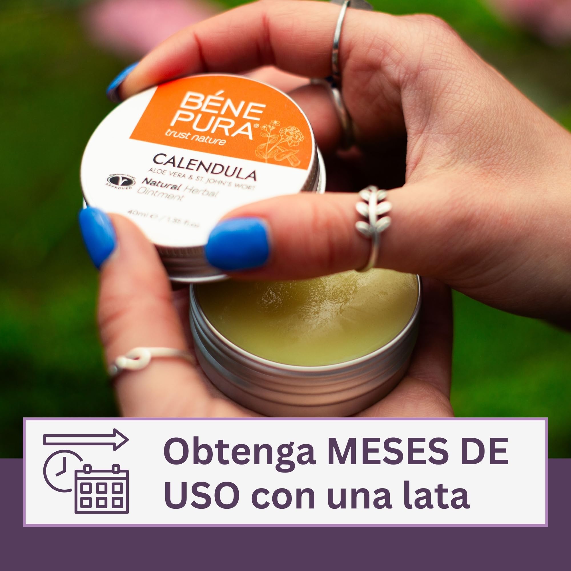 BenePura Pomada Caléndula, Pomada Natural para Heridas y Quemaduras Leves en la Piel con Aloe Vera y Hierba de San Juan, 40 ml
