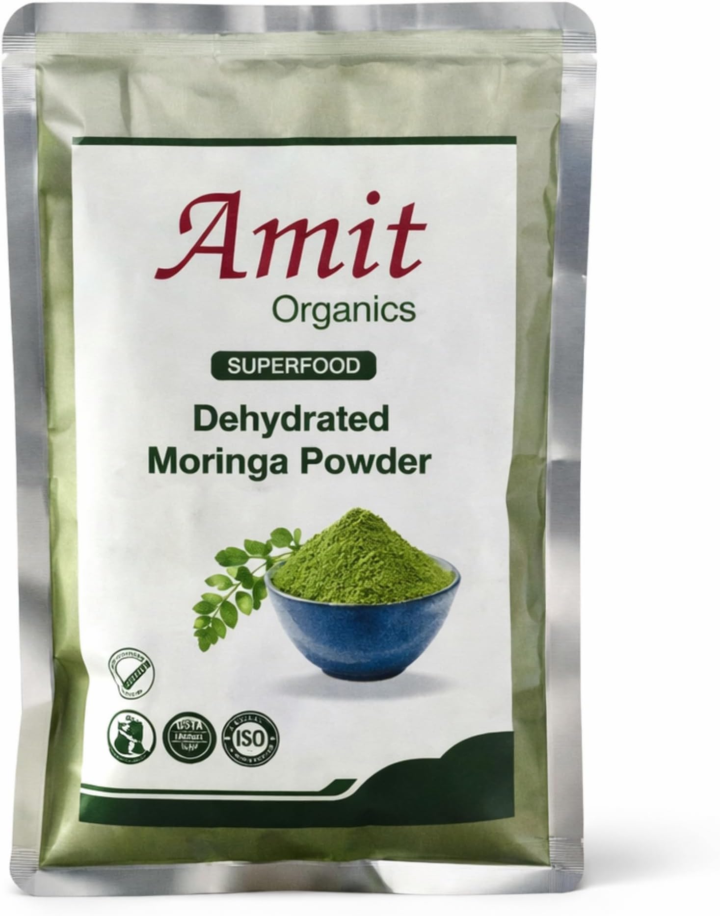 Dehydrated Moringa Leaf Powder 200 Gram Organic & Raw Advanced Dehydration