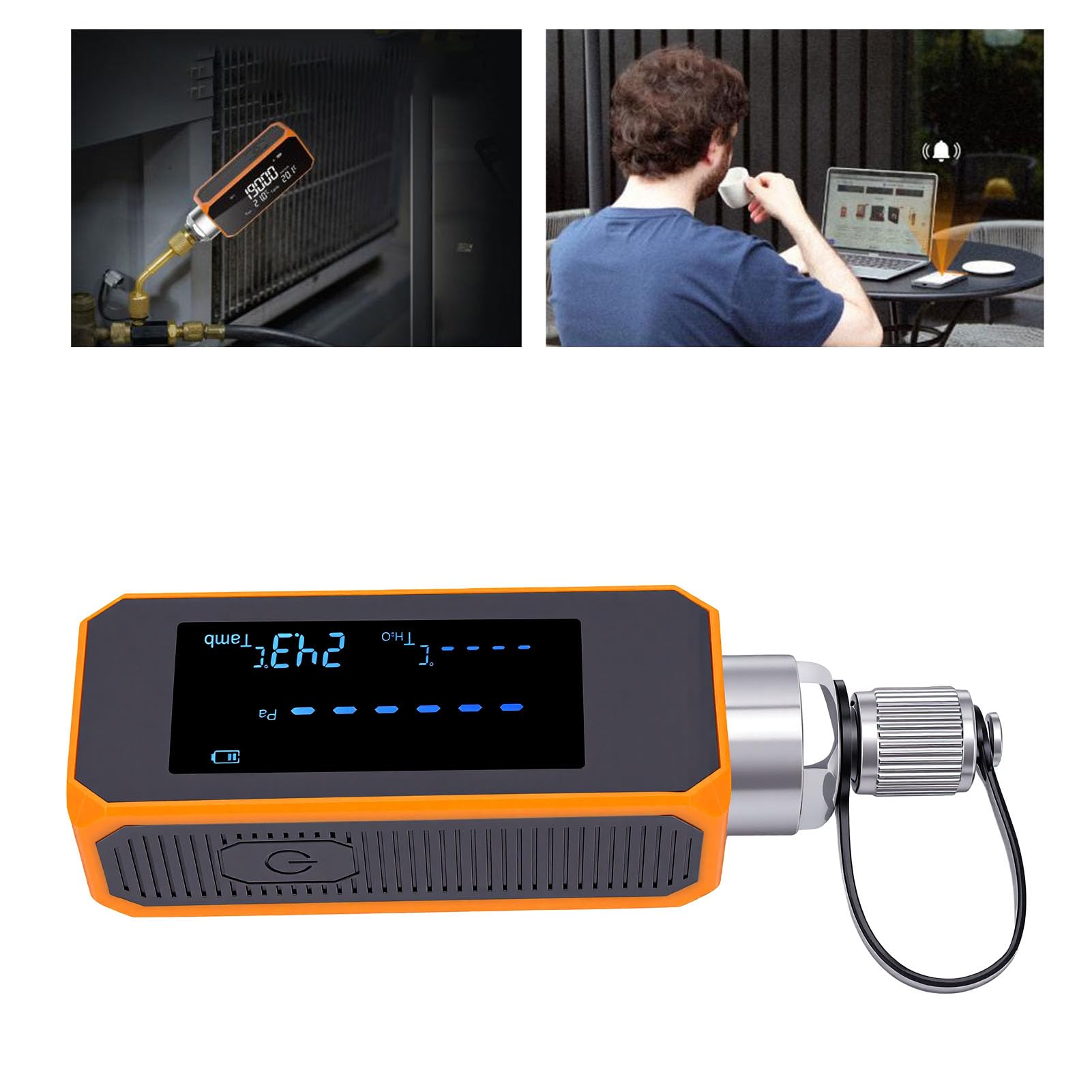 Generic Vacuómetro Digital con Control App Amplio Rango 0-19000 Micrones para Sistemas HVAC Portátil ABS 1 Unidad